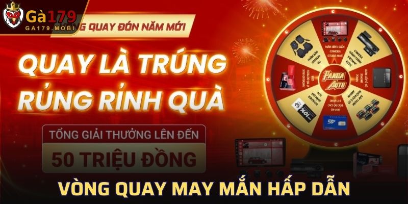 Vòng quay may mắn với các phần quà hấp dẫn